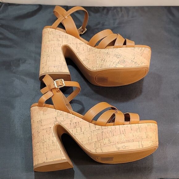 BRAND NEW INDIGO OPEN-TOE BLOCK HEEL SANDAL S2 - Picture 10 of 16